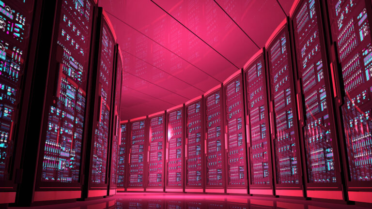 MLM Data Management Servers Pink Lighting