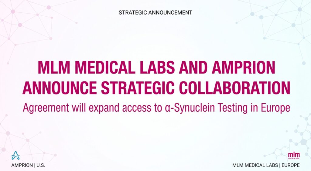 MLM Medical Labs and Amprion Announce Strategic Collaboration to Expand Access to α-Synuclein Testing in Europe